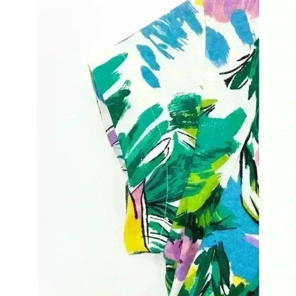 Vintage 90s Carol Anderson Maxi Dress Tropical Floral Cruise Summer Modest 3/4 - Picture 3 of 12